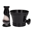 thumbnail image 3 of Tazón de afeitar, juego de brochas de afeitar, taza de afeitar portátil, cepillo de jabón, kits de aseo para novio, padre, barbería, día Negro, 3 of 8