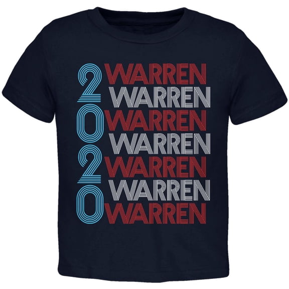 Election 2020 Elizabeth Warren President Vintage Style Toddler T Shirt Navy 2T