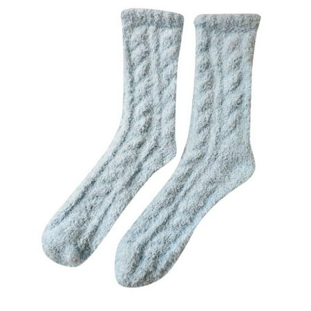 LARUYEKO Solid Color Socks Women s Mid Tube Socks Half Side Velvet Socks Coral Velvet Thickened Warm Sleep Waist High Tights Christmas Stocking Pack Garter Lingerie for Women Tops Stockings for Women