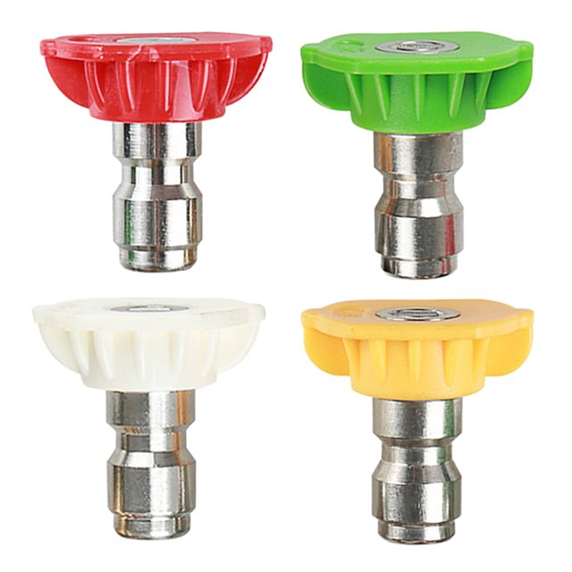 Boquillas de pulverización de lavado a presión accesorios de limpieza de Ehuebsd boquilla de 1 14 pulgadas 25 GPM 3600 PSI 0 15 25 40 grados 4 piezas