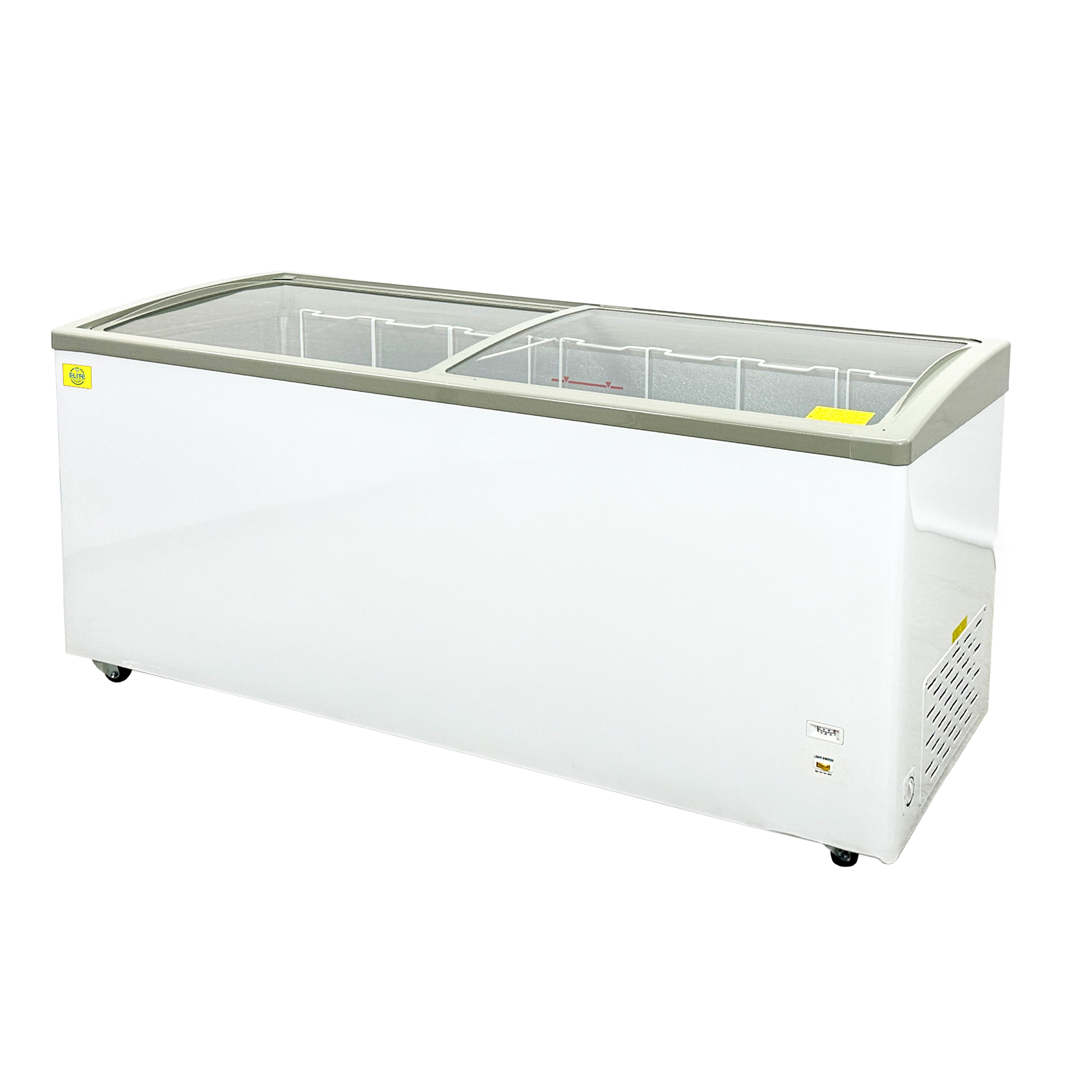 72 in. Heavy-duty Chest Two Sliding Glass Door Meat Seafood Ice Cream Display Freezer 19.3 Cu. Ft Commercial Freezer NSF ETL