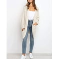 thumbnail image 2 of IFJIM Womens Knit Cardigan Long Batwing Sleeve Open Front Sweaters with Pockets Beige XXL, 2 of 7