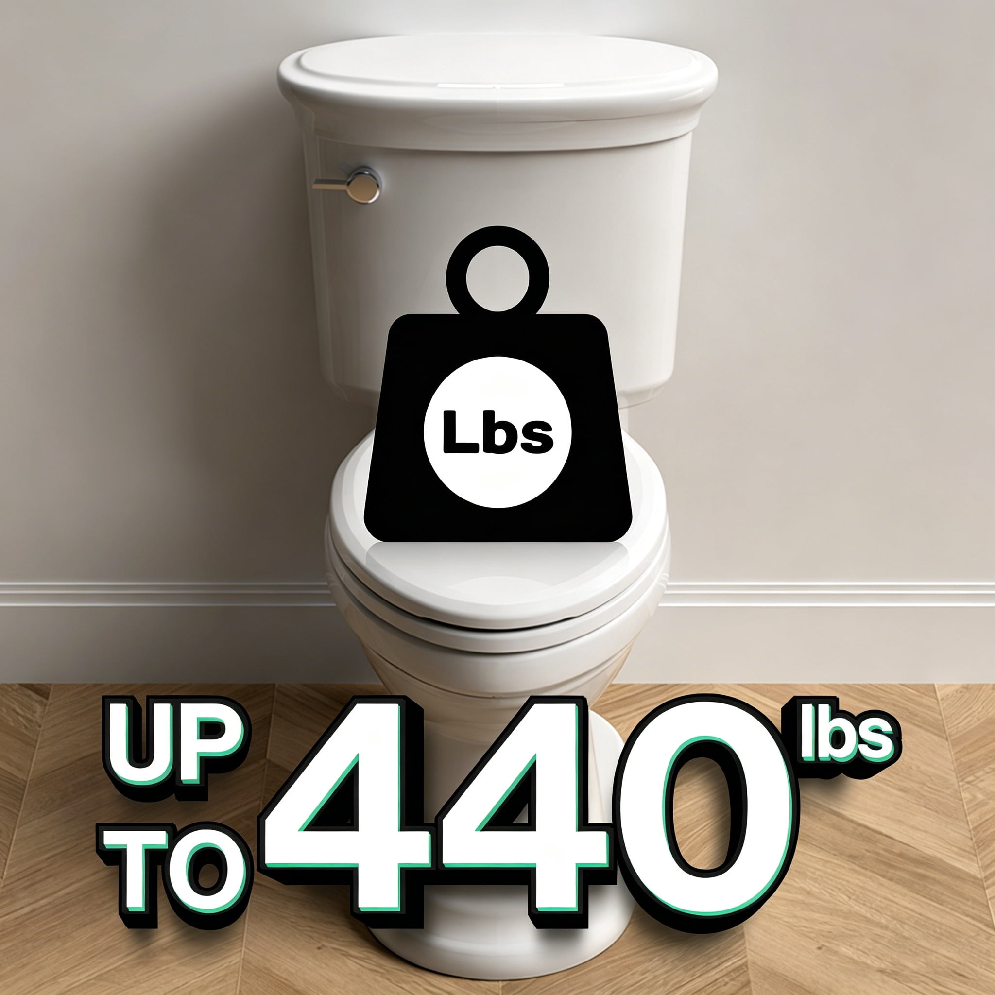 R&T B1098 Elongated Toilet Seat, Heavy-Duty up to 440 lbs, Slow Close, Non Slip and Easy to Keep Clean, Easy to Install, White Premium PP Material