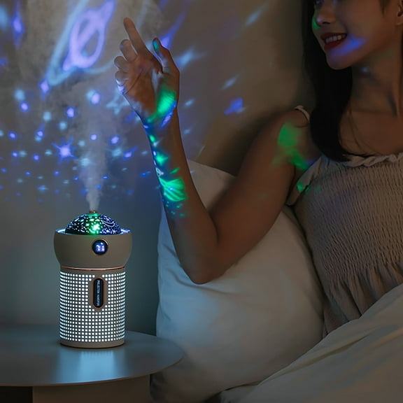 RAPOBRIX 630ml Night Humidifier for Kids - Cool Mist 360° Projection Whisper-Quiet Auto-Off Gift for Bedroom