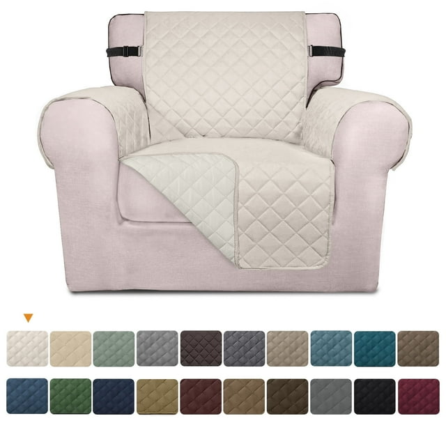 Housse de Sofa Réversible Lavable à la Machine, Housse de Canapé Résistante à l'Eau, Housse Antidérapante Protectrice pour Meubles pour Chiens, Enfants, Animaux