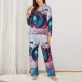 thumbnail image 2 of Sigee Vintage Camera Splash Art for Women’s Pajama Sets Long-Sleeved Pjs Sets for Women 2 piece Sleepwear-X-Large, 2 of 7