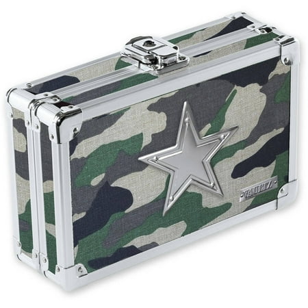 Vaultz Locking Pencil Box, 8.25" x 5.5" x 2.5", Camo with Silver Star