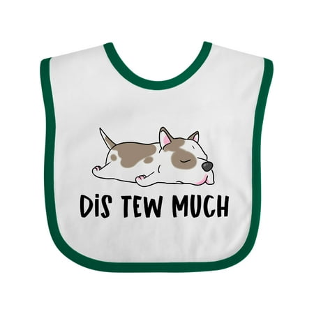 

Inktastic Napping Dis Tew Much Pit Bull Spots Gift Baby Boy or Baby Girl Bib