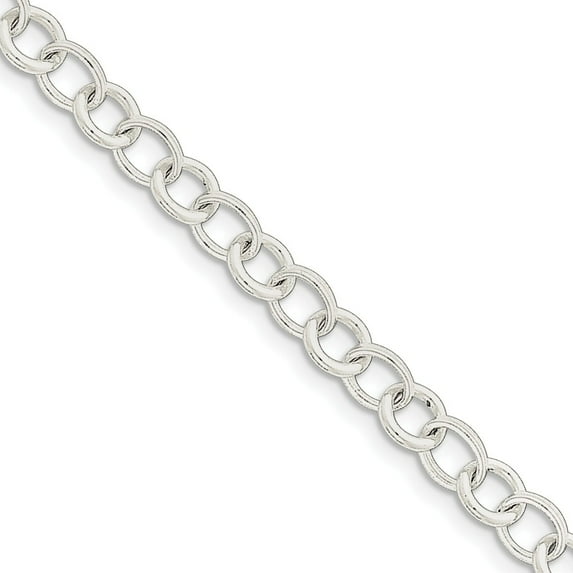 925 Sterling Silver 7.5inch Unique Link Charm Bracelet - with Secure Lobster Lock Clasp 7.5"