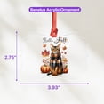 thumbnail image 4 of Hello Fall Abyssinian Scarf Welcome Autumn with Leaves Pumpkins Acrylic Benelux Ornament Cat Lover Kitten Owner Gifts Home Tree Decor - 00011, 4 of 4