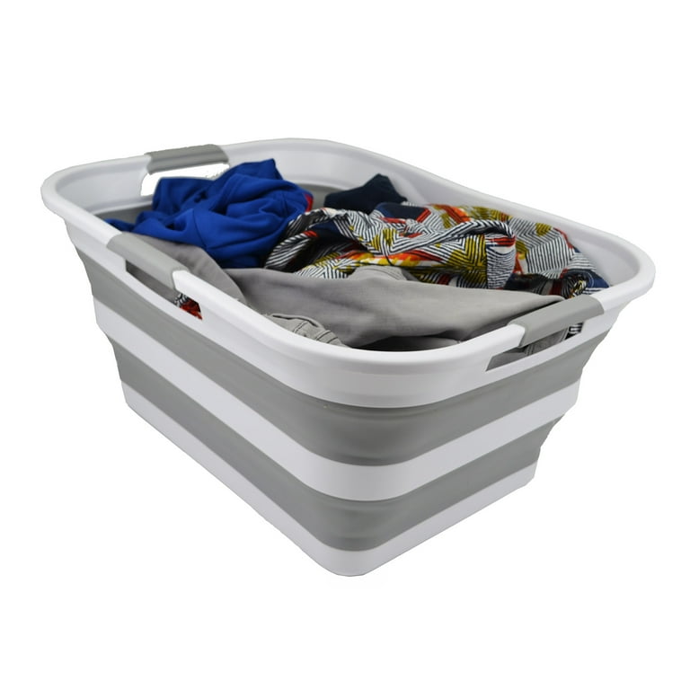 SAMMART 42L (11 gallon) Collapsible Plastic Laundry Basket