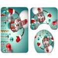 thumbnail image 4 of Christmas Shower Curtain Sets with Non-Slip Rugs Toilet Lid Cover and Bath Mat Elk Shower Curtains with 12 Hooks Waterproof 4 Piece Bathroom Decor Set Xmas Gifts for Christmas, 4 of 12