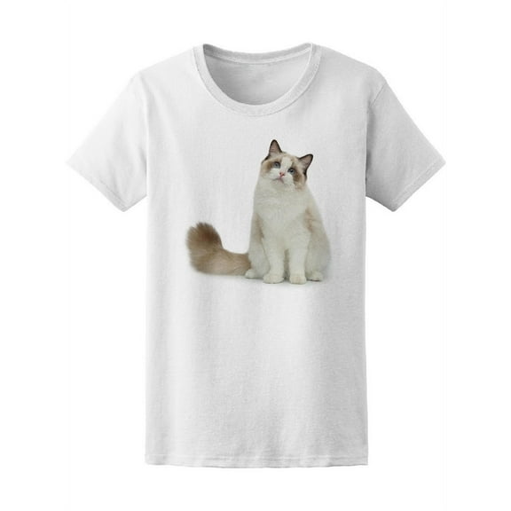 Adorable Ragdoll Cat Photo T-Shirt Women -Image by Shutterstock, Female Large