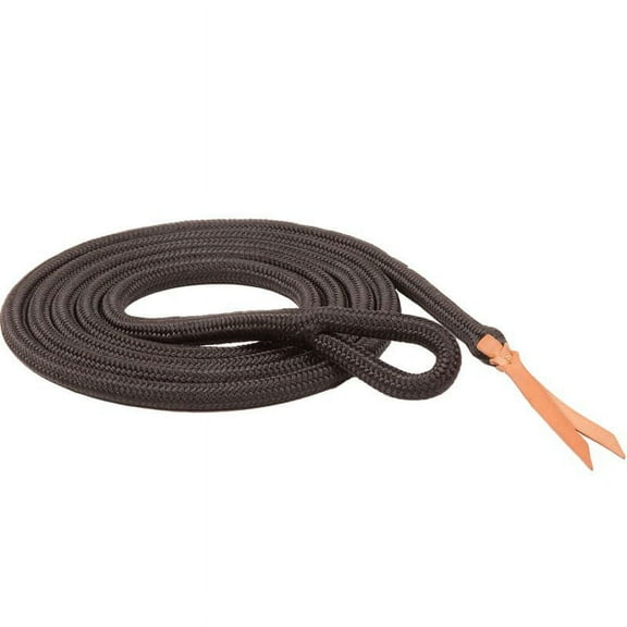 Mustang Tight Braided Poly Lead Rope with Leather Popper
