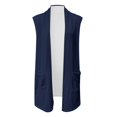 thumbnail image 2 of Niaviben Sleeveless Cardigans for Women Long Vest for Women Sleeveless Long Cardigan Womens Vests Womens Jackets Sleeveless Vest Women Sleeveless Vest Navy 2XL, 2 of 4
