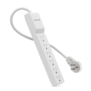 Belkin Office Series Surge Suppressor - Belkin 6-Outlet Home/Office Surge Protector with Rotating Plug, 6 ft. Cord