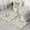 White Buffalo Pattern, variant on Brown Highland Cow Daisy Farmhouse Pattern Bathroom Rugs Sets 3 Piece,Toilet Cover Set,Absorbent Non Slip Bathroom Mats Sets with U-Shaped Contour Rug Toilet Rug Set