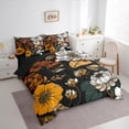 thumbnail image 3 of Homewish Vintage Flowers 7 Pieces Bedding Comforter Set For Kids Teens Adults,Chic Floral Blossoms Full Bedding Set Lightweight,Retro Exotic Style Fitted Sheet Flat Sheet,Ultra Soft Home Decor, 3 of 8