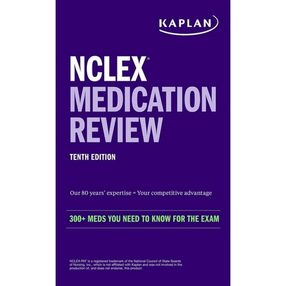Kaplan Test Prep NCLEX Medication Review: 300  Meds You Need to Know for the Exam, (Paperback)