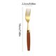 thumbnail image 2 of Juego de cubiertos de acero inoxidable | Juego de cubiertos de cuchara y tenedor de 1 pieza con mango de madera | Utensilios de cocina resistentes a la oxidación y aptos para lavavajillas | Diseño, 2 of 5