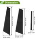 thumbnail image 4 of Moldura de Ventana de Pilar de Puerta Unique Bargains para BMW 5-Series 2018-2023 Negro Frontal Trasero Izquierdo Derecho Sticker Antirrayaduras Cubierta Exterior de Pilar 6 Piezas, 4 of 7