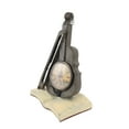 2024 Vintage Design Violin Clock Rests On A Sheet Music Book Resin