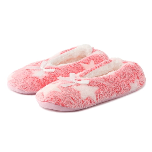 GHSOHS Slippers for Women Indoor Outdoor Soft-Lightweight House Slipper Socks Around House Shoes Non Slip Loafer Slides Red Size 38