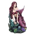 thumbnail image 3 of Siren Mermaid Sitting By Sunken Ship Anchor Skull Corals Ocean Graveyard Statue, 3 of 9