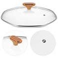 thumbnail image 4 of WEUVEB Universal Tempered Glass Wok Lid Replacement, Transparent Pan Cover for Kitchen Cooking and Heat Retention, 4 of 9