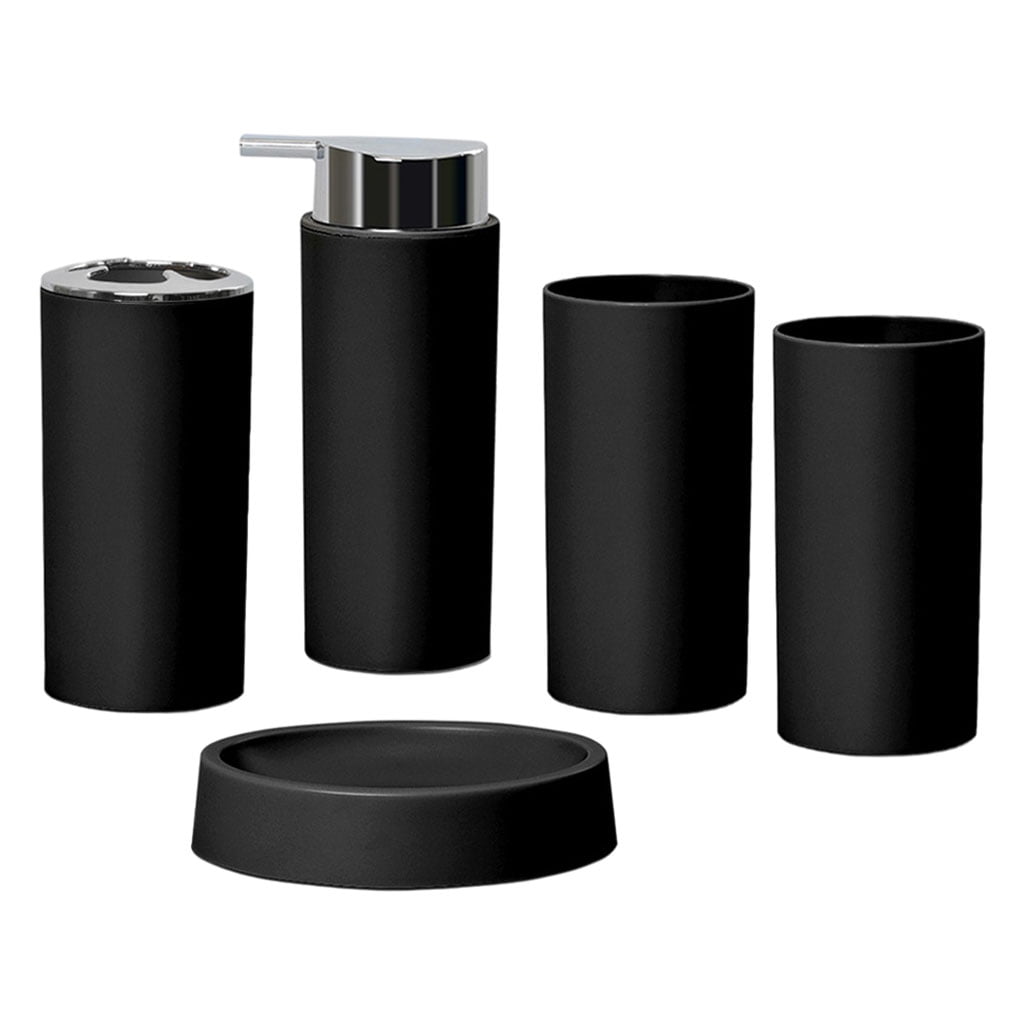 Luxury Bathroom Accessories Set 5Piece Dispenser for Apartment