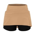 thumbnail image 4 of acuever Under $ 10 Womens Skorts with Pockets Tummy Control Plus Size Skorts for Women High Waist Athletic Sports Pants Skirt Casual Women's Beige Shorts Denim Women Blending Jumpsuit, 4 of 5