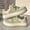 Green, variant on Women's White Thick Platform Sneakers with Sole & Cushioned Sole - Lace-Up Round Toe Campus Shoes Suitable for, Gym, Casual Attire, - Versatile Student Footwear