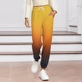 thumbnail image 2 of Byworldtasic Flowy Wide Leg Drawstring Sweatpants Women Casual Jogger Pants High Waist Gradient Sports Pants, 2 of 6
