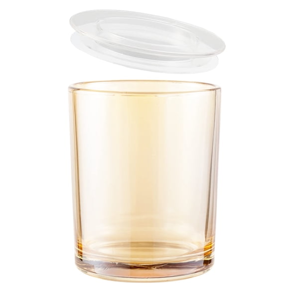 CandMak - Tarros para velas, 20 unidades, 6 onzas, recipientes vacíos de cristal para velas, tarros a granel con tapas transparentes para hacer velas (champán de lujo)