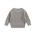 thumbnail image 4 of Baby Toddler Boys Sweater Knit Sweater Cardigan Crewneck Long Sleeve Solid Color Pullover Top Oversized Pullover Winter Outfits for Boys Girls 3T, 4 of 4