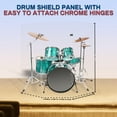 thumbnail image 3 of PENNZONI Drum Shield, 4 Panels & Deflectors w/ Chrome Hinges, 5.5 ft. Clear Acrylic Panels, 3 of 17