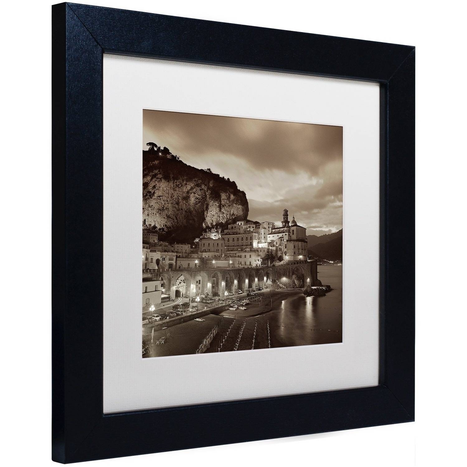 Trademark Fine Art "Atrani I" Canvas Art by Alan Blaustein, White Matte, Black Frame