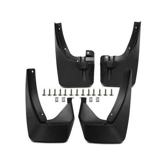 Mud Guard Set 4 - Compatible with 2006 - 2014 Honda Ridgeline Crew Cab Pickup 3.5L V6 2007 2008 2009 2010 2011 2012 2013