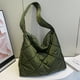 thumbnail image 3 of Bolso Mano Casual JShteea Acolchado Algodón Bolso Hobo para Mujer Verde, 3 of 9