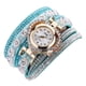 thumbnail image 2 of Reloj de pulsera de moda elegante con múltiples capas y números arábigos. Verde, 2 of 6