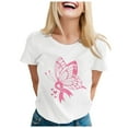 thumbnail image 1 of TSADFHJI Chemises pour Femmes Manches Longues T-Shirt Imprimé Manches Courtes Col Rond Blouse L Blanc, 1 of 5