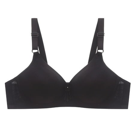 Fsqjgq Womens Underwear Sticky Bras for Women Strapless Backless Bra Comfortable Sexy New Jacquard Gathering Cotton Thin Large No Steel Ring Bra Push Up Bras Convertible Convertible Bras Lingerie