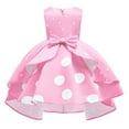 thumbnail image 2 of Odeerbi Christmas Dress Explosion Style Children's Clothing Girls Dress Polka Dot Retro Children Princess Dress Christmas Performance Dress White, 2 of 8