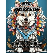 Zen Zentangles: Intricate Dog Mandalas for Mindful Coloring Exploration (Paperback)