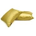 thumbnail image 3 of Dull Yellow Decorative Throw Pillow Covers 16"x16" | Pack of 2 Modern Satin Cushion Cover | Solid Pillowcases for Couch, Sofa Bedroom & Living Room, Modern Home Décor - Diull Yellow Slub Satin, 3 of 8
