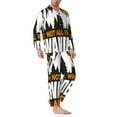 thumbnail image 2 of Salouo Not All Who Wander Are Lost4 Print Button-Front Long Sleeve Pajama Set for Men, Soft 2Pjs Men's Long Sleeve Sleepwear-XX-Large, 2 of 7