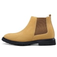 thumbnail image 3 of CMR CHAMARIPA Men's Elevator Boots - Boots To Look Taller - Yellow Nubuck Chelsea Boots 7 CM / 2.76 Inches, 3 of 9