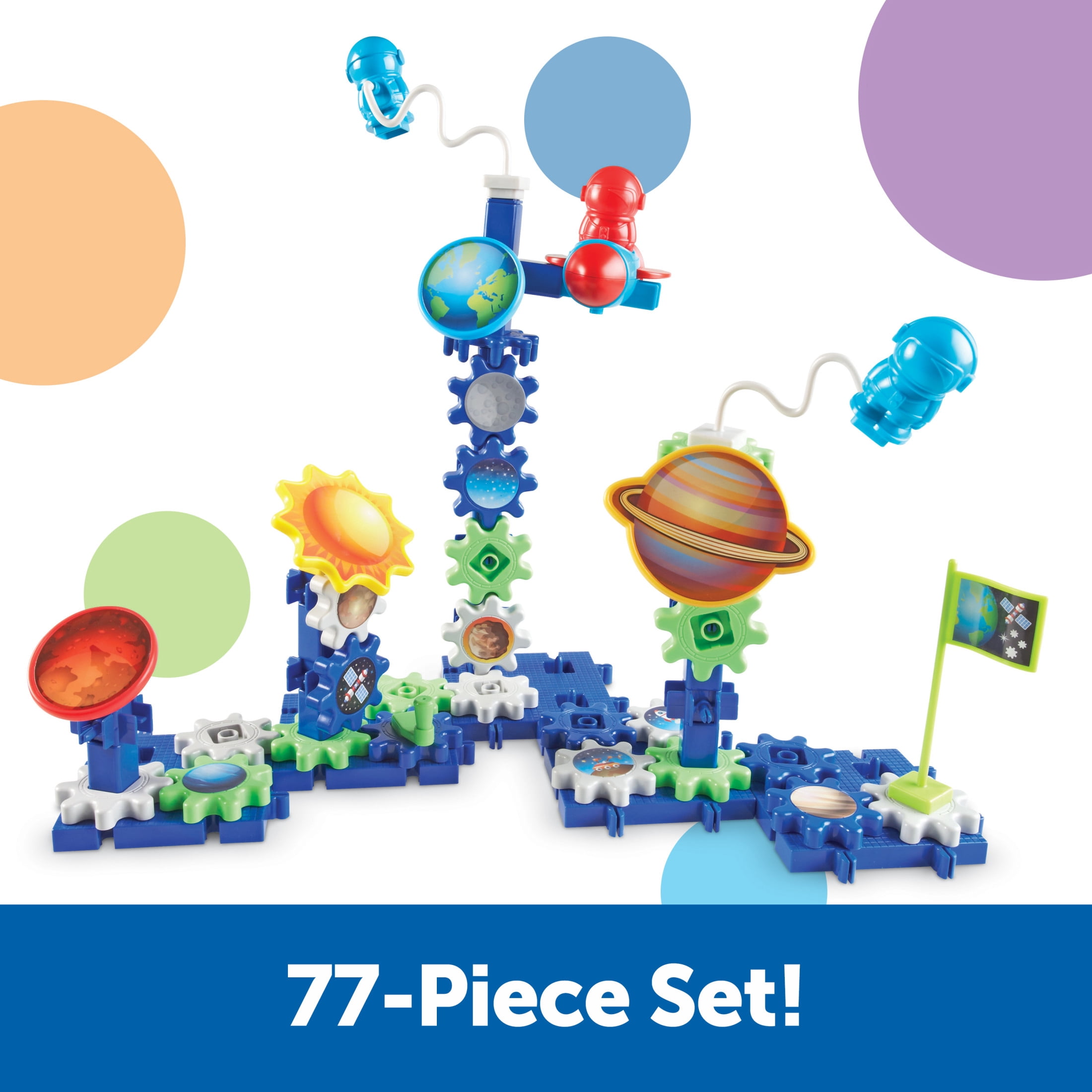 Learning Resources Gears! Gears! Gears! Space Explorers Building Set, Space Toys for Kids, Ages 4+