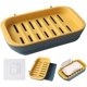 thumbnail image 4 of Jabonera de baño de 1 pieza, se puede usar para colgar en la pared y como jabonera de encimera, excelente drenaje para mantener el jabón seco, extraíble y fácil de limpiar. oso de fresa Electrónica, 4 of 4