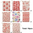 thumbnail image 6 of Konsait Christmas Drawstring Bags Burlap Bronzing 16 Pack Small, 6 of 7